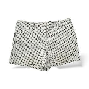 Ann Taylor Signature White and Black Textured Polkadot Shorts in Size 10